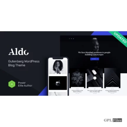 Aldo | Black and White Gutenberg Blog WordPress Theme 1