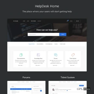 Amdesk - HelpDesk and Knowledge Base HTML template 1.0.1