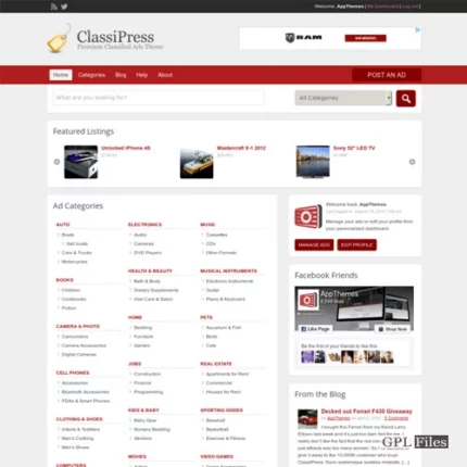 AppThemes ClassiPress | WordPress Classified Ads Theme 4.1.5