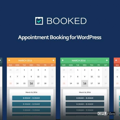 Booked - Appointment Booking for WordPress 2.3