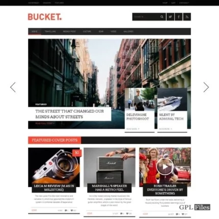 BUCKET A Digital Magazine Style WordPress Theme 1.7.0