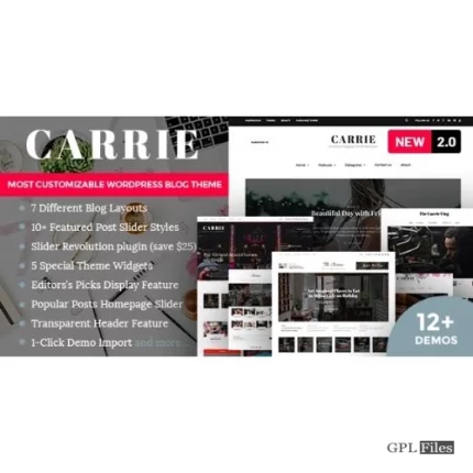 Carrie - Personal & Magazine WordPress Theme 2.0.1