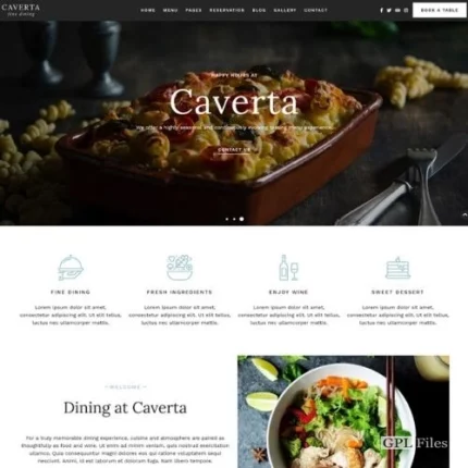 Caverta - Fine Dining Restaurant WordPress Theme 1.4.2