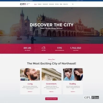 City Government & Municipal Portal Political WordPress Theme 1.9