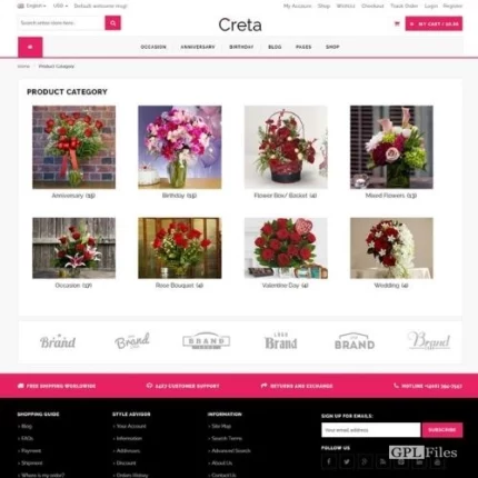 Creta - Flower Shop WooCommerce WordPress Theme 5.8