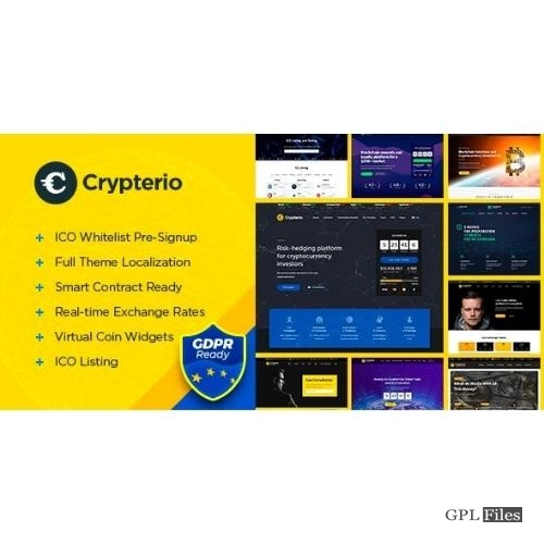 Crypterio - ICO Landing Page and Cryptocurrency WordPress Theme 2.4.5