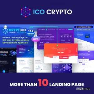 Cryptico - ICO Crypto Landing & Cryptocurrency WordPress Theme 1.4.9.1