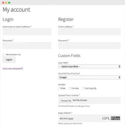 Custom User Registration Fields for WooCommerce 1.7.2