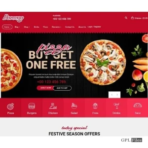Domnoo - Pizza & Restaurant WordPress Theme 1.29