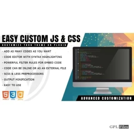Easy Custom JS and CSS - Extra Custmization for WordPress 1.1.2