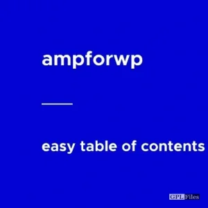 Easy Table of Contents for AMP 1.0.5