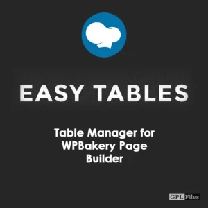 Easy Tables - Table Manager for WPBakery Page Builder 2.0.1