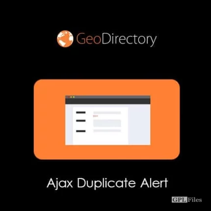 GeoDirectory Ajax Duplicate Alert 2.2