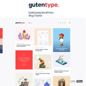 Gutentype 100 Percent Gutenberg WordPress Theme for Modern Blog 2.1.3