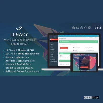 Legacy - White label WordPress Admin Theme 9.3