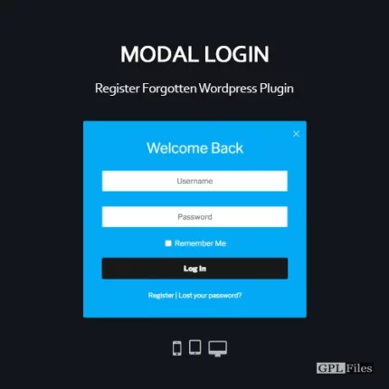 Modal Login Register Forgotten WordPress Plugin 2.0.5