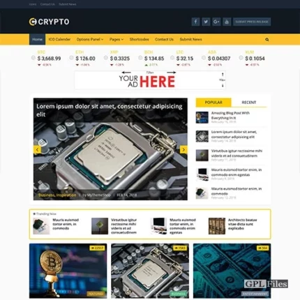 MyThemeShop Crypto Bitcoin & Cryptocurrency WordPress Theme 1.1.12