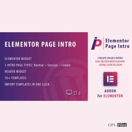 Page Intro for Elementor WordPress Plugin 1