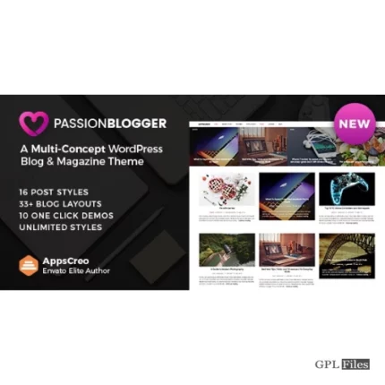 Passion Blogger - A Responsive WordPress Theme 1.6