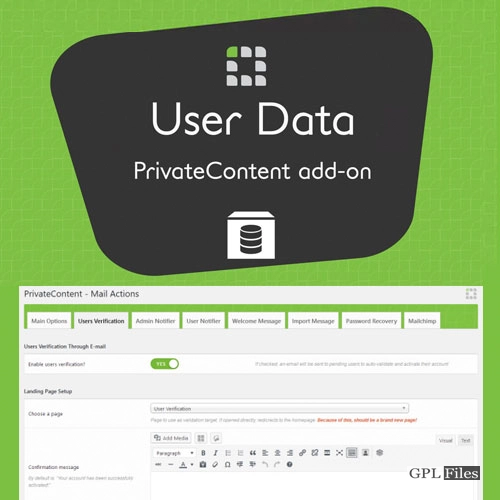 PrivateContent | User Data Add-on 2.46