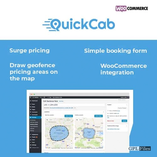 QuickCab: WooCommerce Taxi Booking Plugin 1.2.3