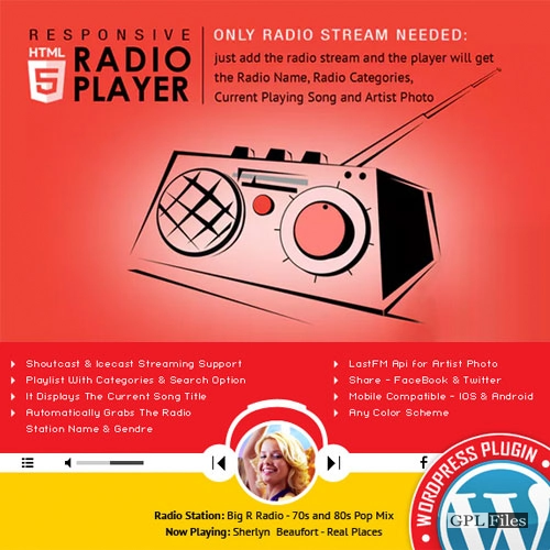 Radio Player Shoutcast & Icecast WordPress Plugin 4.1