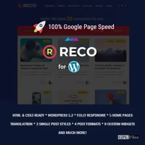 Reco - Minimal Lightweight Theme for Freebies 4.7.0