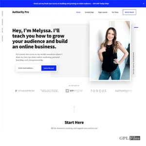 StudioPress Authority Pro Genesis WordPress Theme 1.5.0