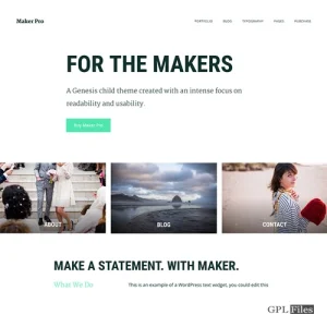 StudioPress Maker Pro Genesis WordPress Theme 1.0.1
