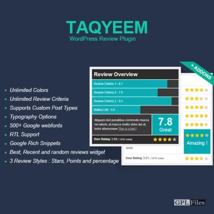 Taqyeem - WordPress Review Plugin 2.6.5