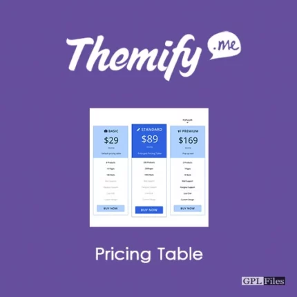 Themify Builder Pricing Table 2.0.1