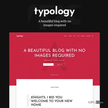 Typology - Text Based Minimal WordPress Blog Theme 1.7.3