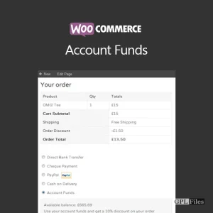 WooCommerce Account Funds 2.7.0