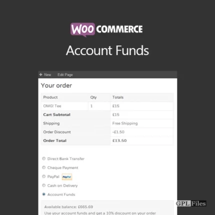 WooCommerce Account Funds 2.7.0