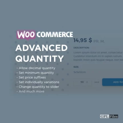 WooCommerce Advanced Quantity 3.0.3