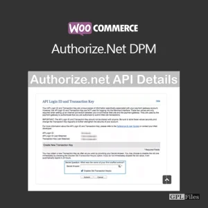 WooCommerce Authorize.Net DPM 1.8.1