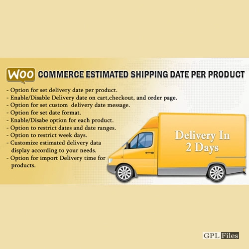 WooCommerce Estimated Shipping Date Per Product 1.8