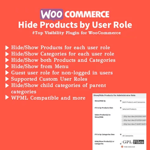 WooCommerce Hide Products by User Roles 6.3.3