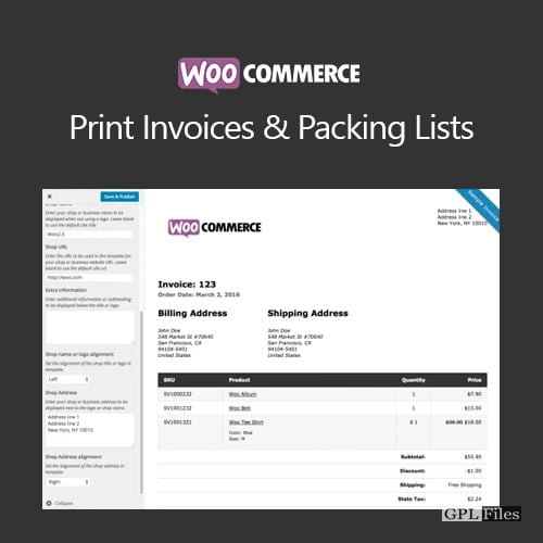 WooCommerce Print Invoices & Packing Lists 3.11.3