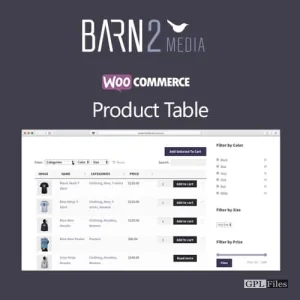 WooCommerce Product Table 2.9.5