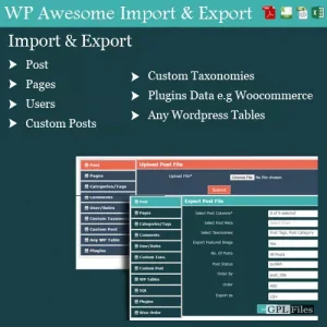 WordPress Awesome Import & Export Plugin 3.4.1