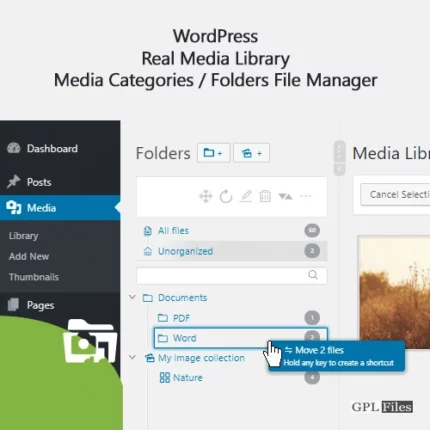 WordPress Real Media Library - Media Categories / Folders File Manager 4.18.9