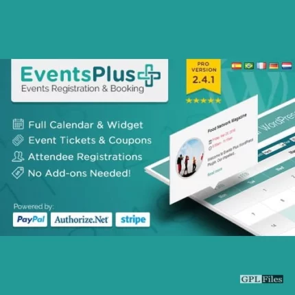 WP EventsPlus | Events Calendar Registration & Booking 2.5.8