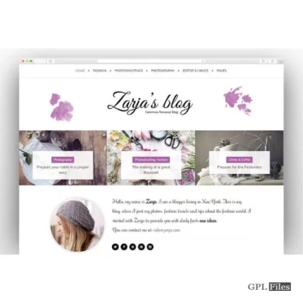 Zarja - Feminine WordPress Blog Theme 2.2