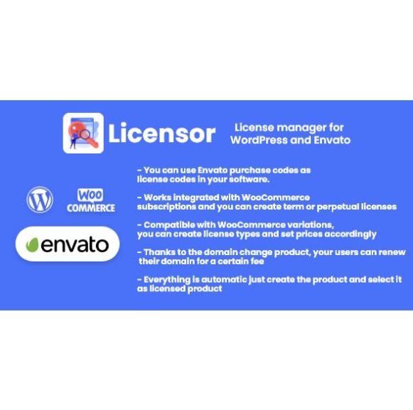 Licensor - License manager for WooCommerce and Envato 1.0.1